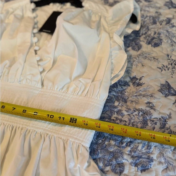 Lux Elegant White Tiered Mini Dress - Picture 8 of 10